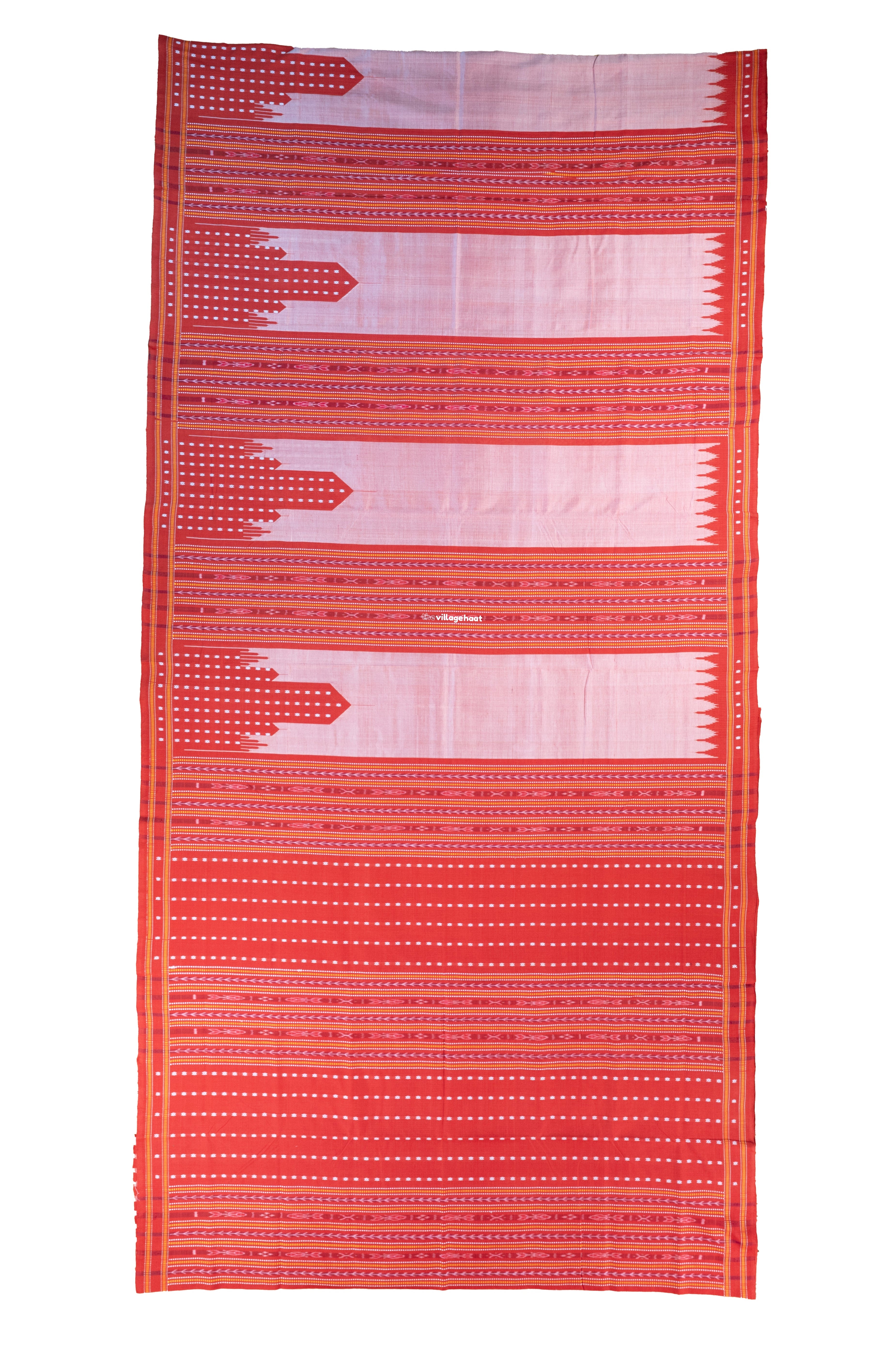 Bapta Saree Red and Silver